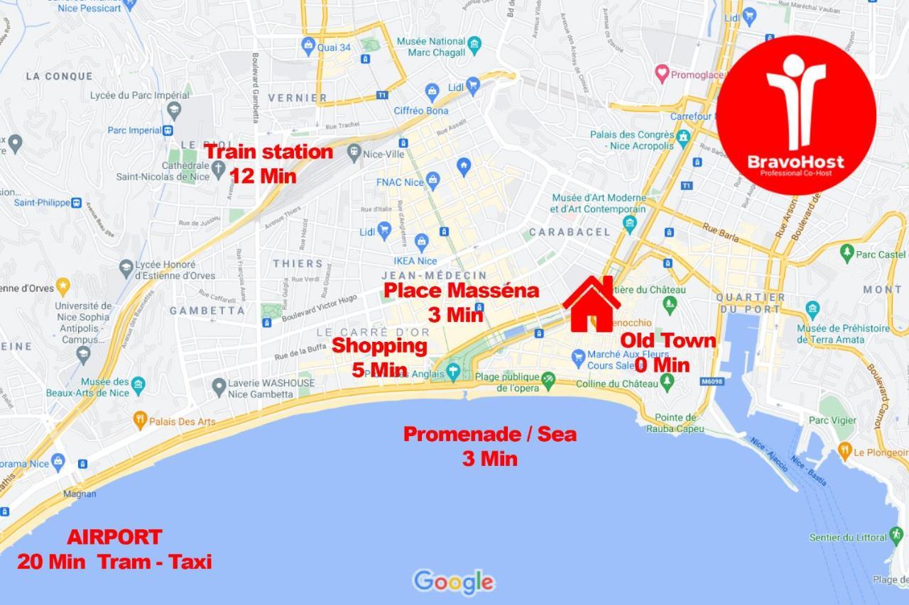 Appartamento Old Town- 4 Pers, Vieux Nice, Ac, Wifi Nizza